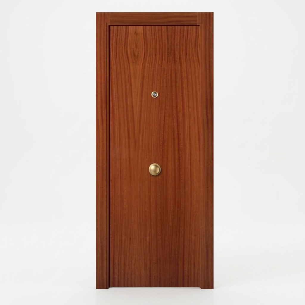 PUERTA BLINDADA (MZ LISA SAPELLY BZ MADERA 2110x825x45, Conj.Ezcurra 2000-B/Z 3 Ds15-70 C Niquel Met.Dch)
